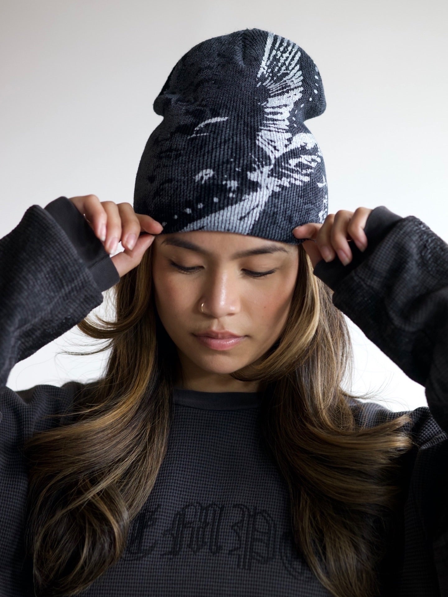 "STARLING" BEANIE, BLACK