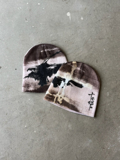 "EAGLE" BEANIE, DUNE BROWN