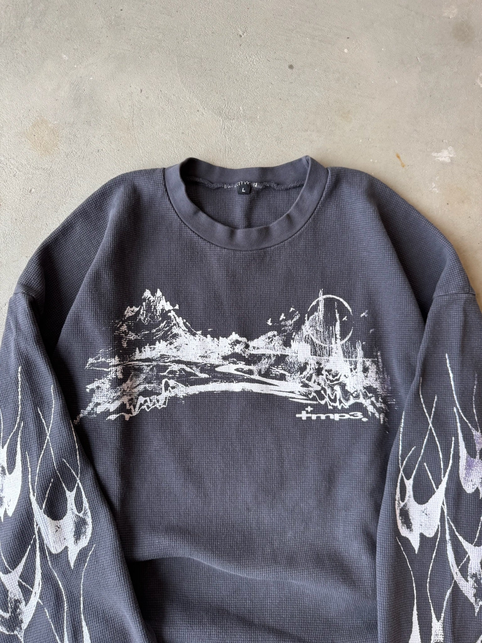 INDIGO, SWALLOWS WAFFLE-KNIT